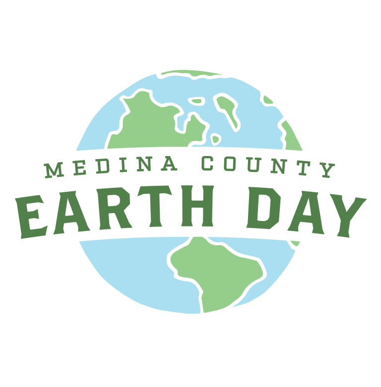 Image of Earth with Medina County Earth Day logo