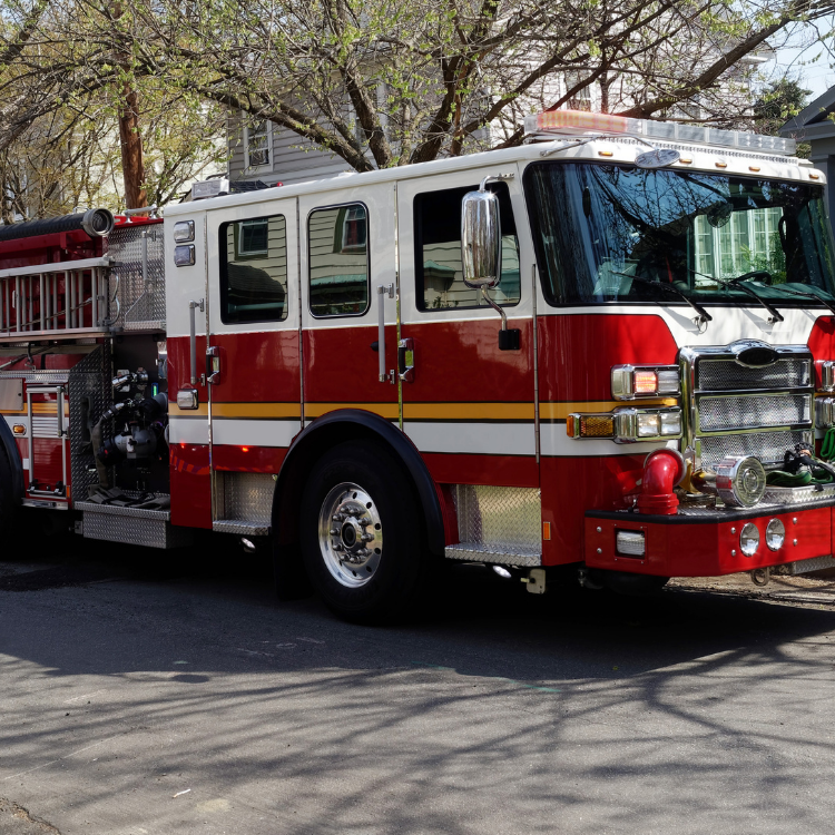 A Fire Truck on a street