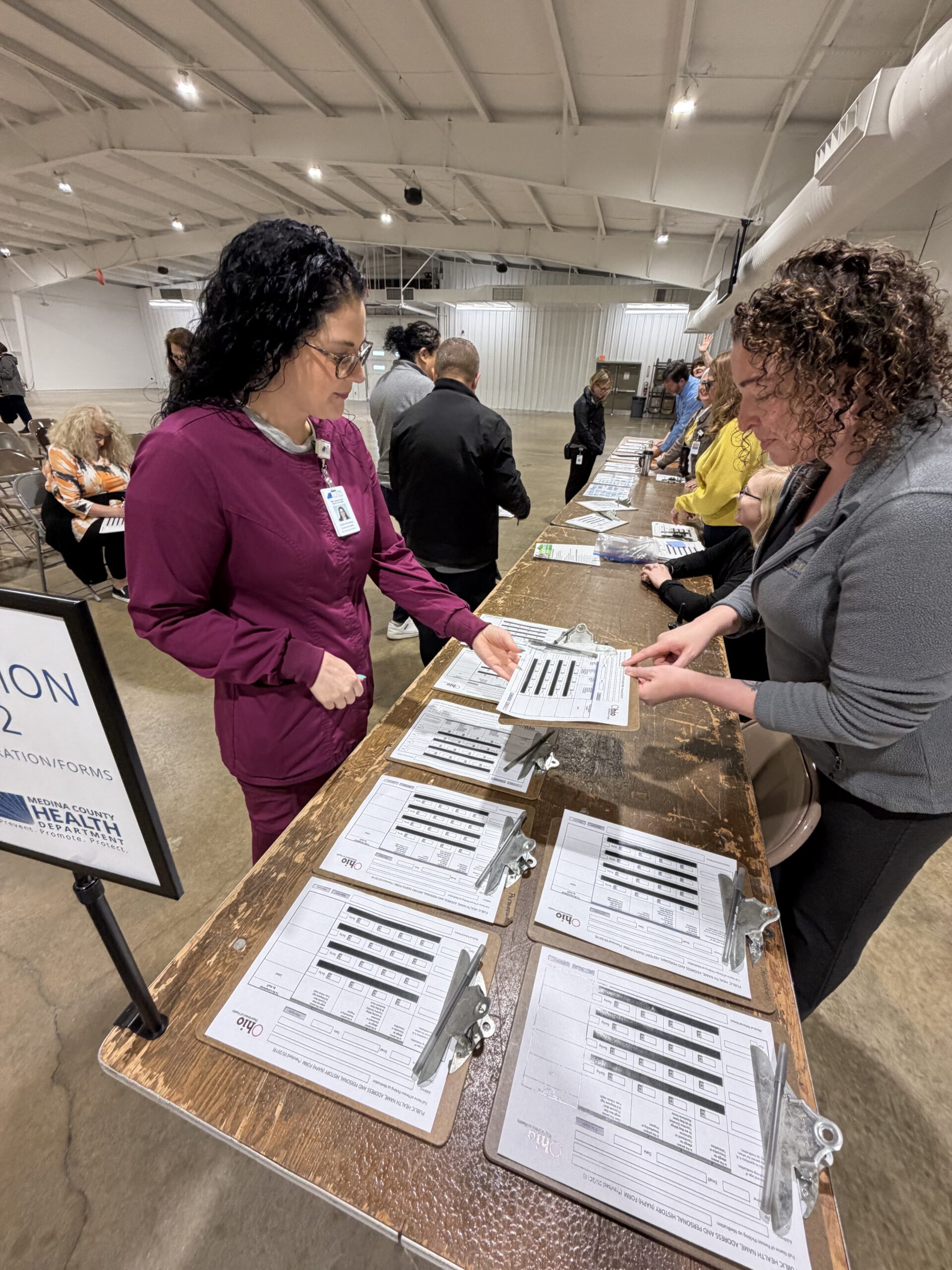 MCHD staff participating in a Point of Distribution (PoD) exercise