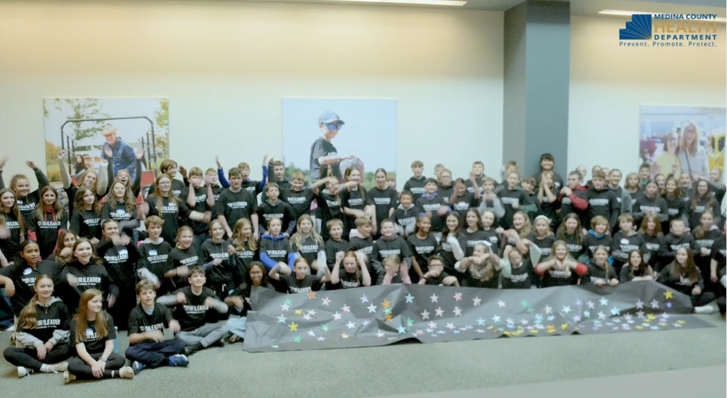 Group of middle school students
