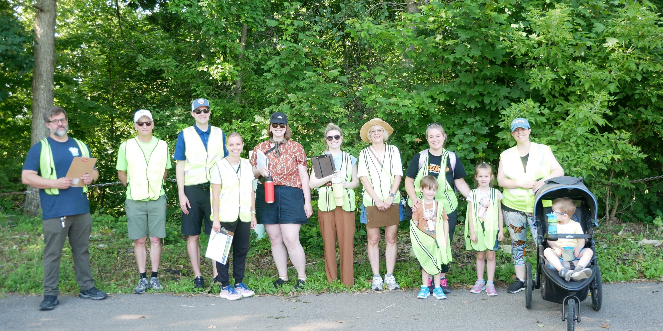 Group of people posing for camera